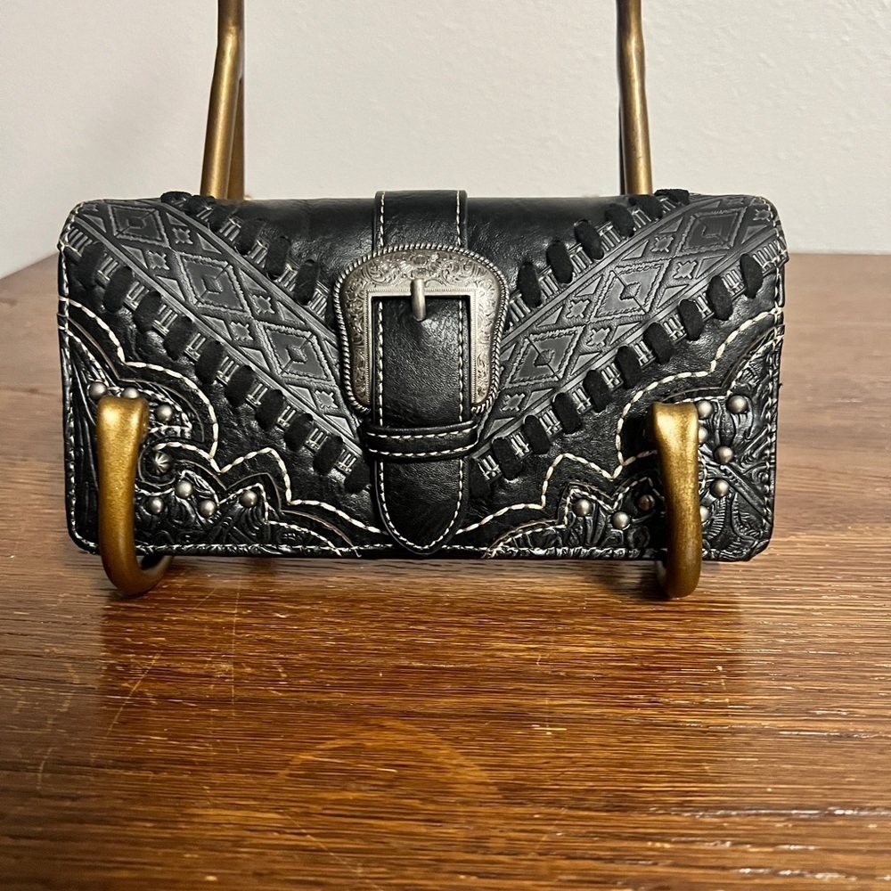 Montana West Black Buckle Western Wallet NWT
